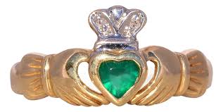 The Clad: Irish Made Claddaugh Ring in Yellow Gold with ...