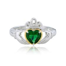 Embrace Irish Heritage with the Emerald Claddagh Heart Ring