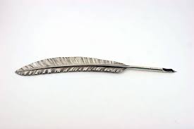 Sterling Silver Presentation Feather Quill Pen at 1stDibs | victorian quill pen, quill price match
