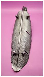 Metal Figural Owl and Feather Pen Holder. For Sale at Ruby Lane