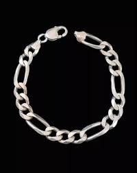 9" x 11mm Heavy Solid Sterling Silver Figaro Chain Bracelet ...