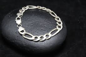 Men's Sterling Silver Figaro Link Chain Bracelet, Chunky ...