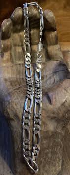 Vintage 80s Fine 925 Sterling Silver Chain Link Necklace 63g Gangster Club 20” | eBay