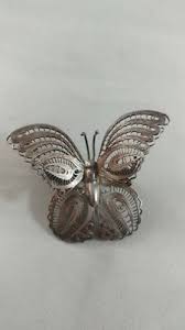 Vintage Handmade Sterling Silver Filigree Butterfly Brooch ...