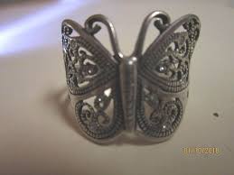 STERLING SILVER BUTTERFLY RING FILIGREE SIZE 111/2 CAN BE ...