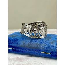 Vintage Signed AMP Sterling Silver & Color Changing Stones Floral Hinged Bangle | eBay