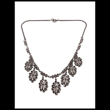 Silver Tone and Clear Rhinestone Dangle Choker Necklace. For ...