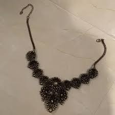 Zara | Jewelry | Worn X Bejeweled Statement Necklace Multi ...