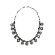 Sterling Silver Flower Swirl Necklace – House of Devam