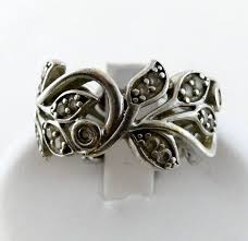 Sterling Silver Designer CZ Studded Ring 925 5.9g Size 6.25 Cubic Zirconia | eBay