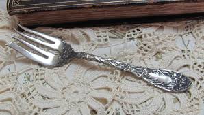 Ornate Silver Plate Large Serving Pastry Meat Fork ...