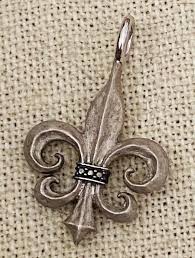 RHONDA FABER GREEN Fleur De Lis 925 Sterling Silver Necklace ...