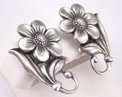 Vintage Sterling Silver Earrings, Non Pierced Screwback ...