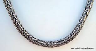 TRADITIONAL DESIGN SILVER ROPE CHAIN NECKLACE RAJASTHAN | eBay