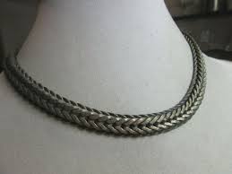 Vintage Norma Jean brass foxtail chain necklace | eBay