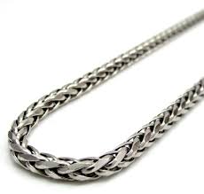 Buy 14k White Gold Hollow Wheat Franco Chain 16-30 Inch 3.5 ...