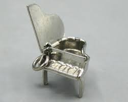 Vintage Charm Sterling Silver Baby Grand Piano Bracelet ...
