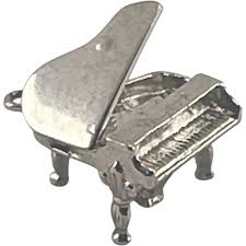 Miniature Grand Piano Charm Pendant In Silver Tone Metal ...