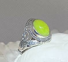Green Opal Ring in sterling silver | Mystical Gemstones