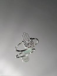 Hamsa Minimalist Hand of Fatima Amulet Ring
