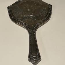 Antique Hand Mirror - Floral - Repousse - 800 Silver - Gorham - Vanity - Art Nouveau - Flowers - Romantic - DR - Etsy