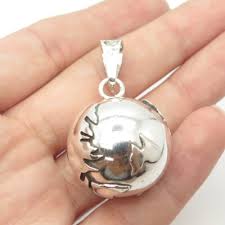 925 Sterling Silver Vintage Mexico Globe Harmony Ball ...