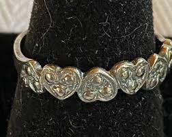 Cute Vintage Sterling Silver Heart Ring - Etsy