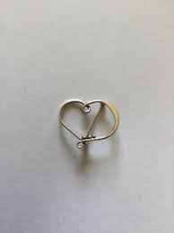 Sterling Silver Heart Brooch/Pin Women's Classic Jewelry | eBay