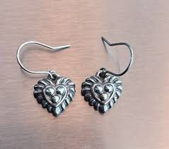 Vintage Judith Ripka Hearts Beaded Sterling Silver Earrings Heart | eBay