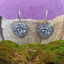 Sterling Heart and Cross Earrings - GLE-Good Living Essentials