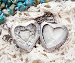 Vintage Sterling Silver Malachite Heart Locket Necklace | 1.5" Locket on 20” Chain | 925 Box Chain | Boho Romance Gift | Holds Photos - Etsy