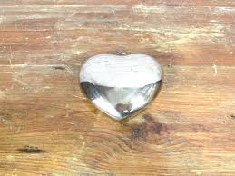 Vintage Brass Heart Shaped Lidded Jewelry Container Trinket ...