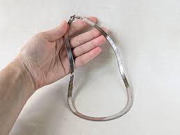 Vintage 80s Silver Long MESH Woven NECKLACE - Etsy