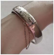 Sterling Silver Hinged Bangle 1959 Chester Hallmark. For ...
