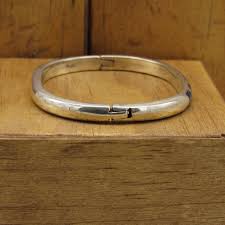 Sterling Silver Hinged Bangle Bracelet With Block Azurite ...