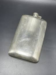 Clarence A. Vanderbilt Antique Sterling Silver Large Flask ...
