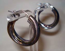Vntg Sterling Silver 925 Ci Th Spiral Twisted Loop Hoop ...
