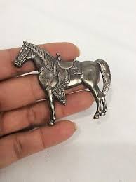 Vintage sterling Silver 925 Equestrian Horse Pin Brooch | eBay