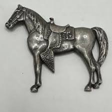 Vintage Sterling Silver Triple Horse Head | Mercari