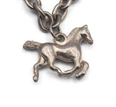 Horse Lovers Charm Bracelet, Vintage 6 3/4" Charm Bracelet ...