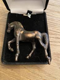 Vintage Miniature Horse Brass Bronze Color Cast Metal Figure ...