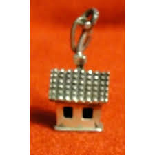 Vintage Beau Sterling Silver 3D Birdhouse Charm - Love Nest. For Sale at Ruby Lane
