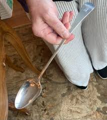 1 - 1794 London 12" sterling silver stuffing spoon cannot ...