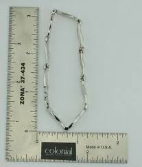 14K White Gold Puffy Element Bracelet 6.75" length | eBay