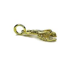 14k Yellow Gold Lobster Charm Pendant | eBay