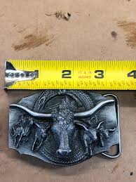Belt Buckle of Long Horn Steer and Cowboy Siskiyou Buckle ...