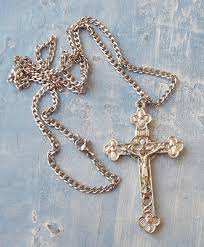 Larger TRINITY CRUCIFIX Pendant/Necklace~24" Stainless Steel ...