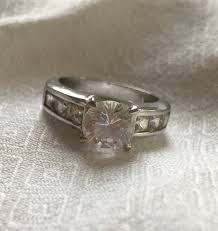 Rhinestone Woman's Ring; Size 6-1/4, Prong Setting ...