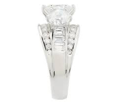 Diamonique Simulated Diamond Round 3-Stone Ring ...