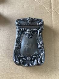 Antique Sterling Silver Engraved Match Box Safe. Victorian ...